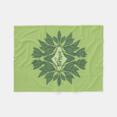 Spring Green Verlasse ästhetische Typografie Fleecedecke (Vorderseite (Horizontal))