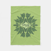 Spring Green Verlasse ästhetische Typografie Fleecedecke (Vorderseite)