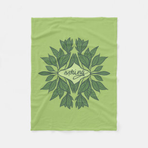 Spring Green Verlasse ästhetische Typografie Fleecedecke