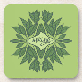 Spring Green Verlasse ästhetische Typografie Getränkeuntersetzer