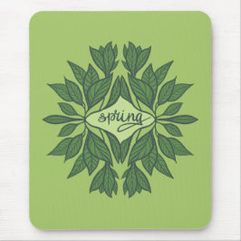 Spring Green Verlasse ästhetische Typografie Mousepad