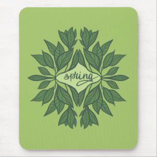 Spring Green Verlasse ästhetische Typografie Mousepad