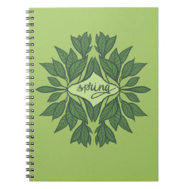 Spring Green Verlasse ästhetische Typografie Notizblock