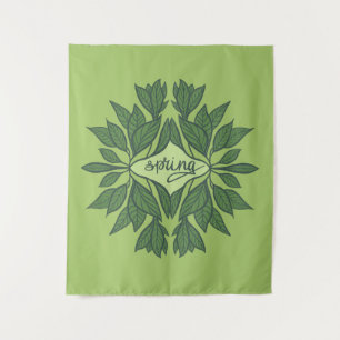 Spring Green Verlasse ästhetische Typografie Wandteppich
