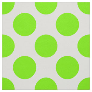 Spring Green & White Polka Dot Muster Stoff