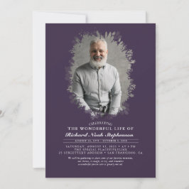 Spring Greenerage Foliage Silhouette Beerdigung Fo Einladung