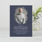 Spring Greenerage Foliage Silhouette Beerdigung Fo Einladung (Stehend Vorderseite)