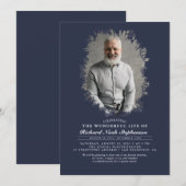 Spring Greenerage Foliage Silhouette Beerdigung Fo Einladung (Vorne/Hinten)