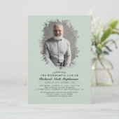 Spring Greenerage Foliage Silhouette Beerdigung Fo Einladung (Stehend Vorderseite)