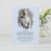 Spring Greenerage Foliage Silhouette Beerdigung Fo Einladung (Stehend Vorderseite)