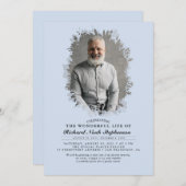 Spring Greenerage Foliage Silhouette Beerdigung Fo Einladung (Vorne/Hinten)