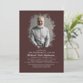 Spring Greenerage Foliage Silhouette Beerdigung Fo Einladung (Stehend Vorderseite)