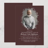 Spring Greenerage Foliage Silhouette Beerdigung Fo Einladung (Vorne/Hinten)