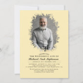 Spring Greenerage Foliage Silhouette Beerdigung Fo Einladung (Vorderseite)