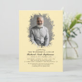 Spring Greenerage Foliage Silhouette Beerdigung Fo Einladung (Stehend Vorderseite)