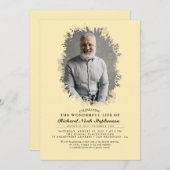 Spring Greenerage Foliage Silhouette Beerdigung Fo Einladung (Vorne/Hinten)