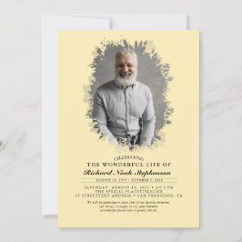 Spring Greenerage Foliage Silhouette Beerdigung Fo Einladung