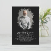 Spring Greenerage Foliage Silhouette Beerdigung Fo Einladung (Stehend Vorderseite)