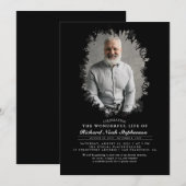 Spring Greenerage Foliage Silhouette Beerdigung Fo Einladung (Vorne/Hinten)