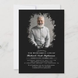 Spring Greenerage Foliage Silhouette Beerdigung Fo Einladung