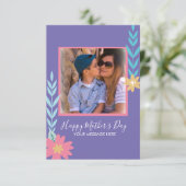 Spring Greenery Happy Mother Day Card Karte (Stehend Vorderseite)