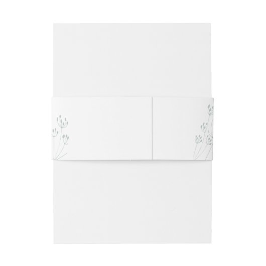 Spring Greenery Wedding Einladungsbanderole (Rückseitenbeispiel)