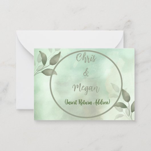 SPRING GREENERY WEDY R.S.V.P IN VIETNAMESE MITTEILUNGSKARTE (Rückseite)