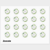 Spring Greenery Wreath Wedding Monogram Sticker (Blatt)
