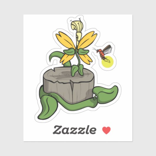 Spring Greet Summer Contour Sticker (Blatt)