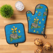 Spring Greets Summer Ofenhandschuh & Topflappen-Set (Oben Unten)