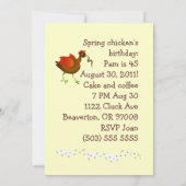 Spring Hähnchen Art Card jeder Anlass anpassen! Einladung (Rückseite)