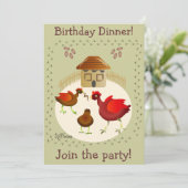 Spring Hähnchen Art Card jeder Anlass anpassen! Einladung (Stehend Vorderseite)