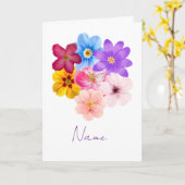 Spring Harmony - Mixed Watercolor Flower Bouquet Karte (Gelbe Blume)