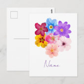 Spring Harmony - Mixed Watercolor Flower Bouquet Postkarte (Vorne/Hinten)