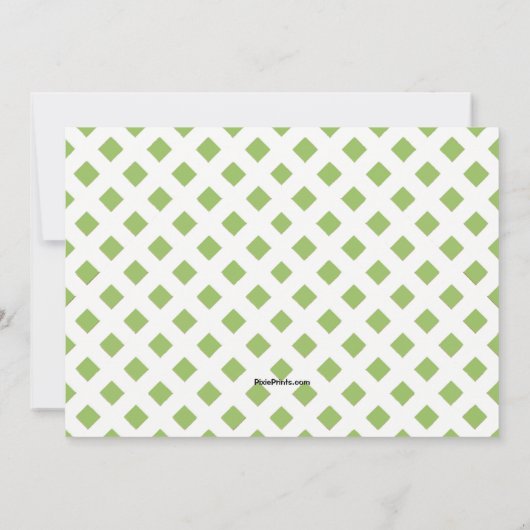 Spring hat Birthday Party Einladung (Rückseite)