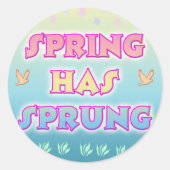 Spring hat Sprung Sticker (Vorderseite)