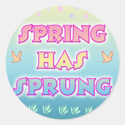 Spring hat Sprung Sticker (Vorderseite)