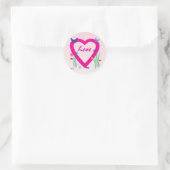 Spring Heart Liebe Runder Aufkleber (Tasche)