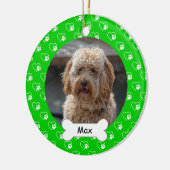 Spring Hearts Paws Custom Pet Puppy Dog Foto Keramik Ornament (Links)