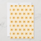 Spring Hedgehog and Daisy Baby Shower Einladung (Rückseite)