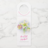 Spring helbohrt Aquarellkunstspass-Fakten Flaschenanhänger (Vorderseite)