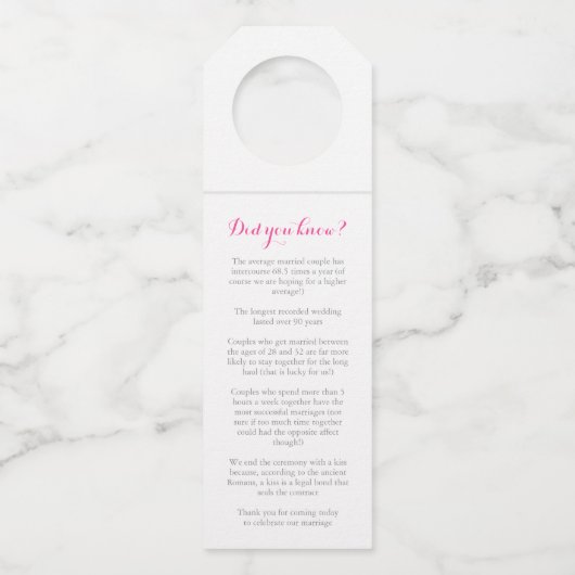 Spring helbohrt Aquarellkunstspass-Fakten Flaschenanhänger (Rückseite)