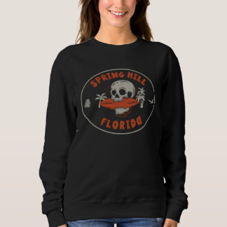 Spring Hill Florida FL Vintage Surf Beach Front &  Sweatshirt