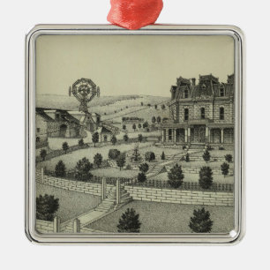 Spring- Hillbauernhof, Chase County, Kansas Ornament Aus Metall