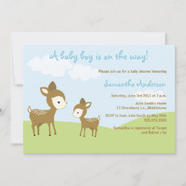 Spring Hirsch and Fawn Baby Shower Invite - Junge Einladung