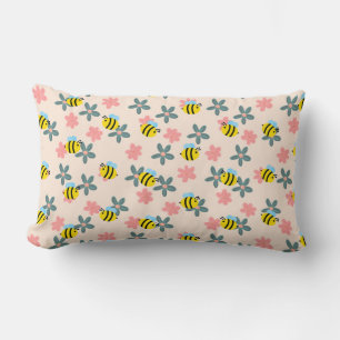 Spring Honey Bee Throw Kissen