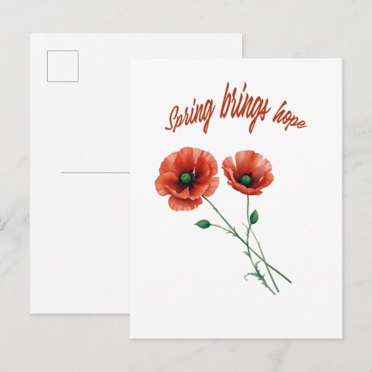 "Spring Hope Postcard" Postkarte (Vorne/Hinten)