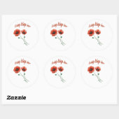 "Spring Hope Sticker" Runder Aufkleber (Blatt)