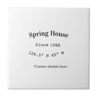 Spring house ets. Date year custom coordinates add Fliese