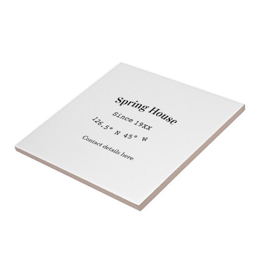 Spring house ets. Date year custom coordinates add Fliese (Seite)